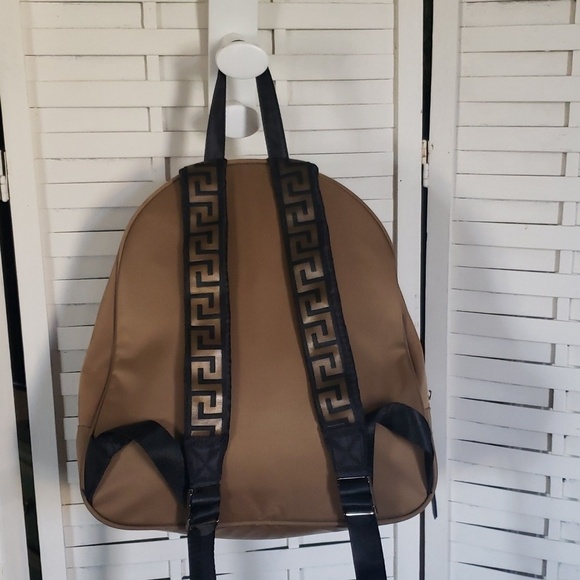 Versace brown gold nylon unisex backpack main image 6